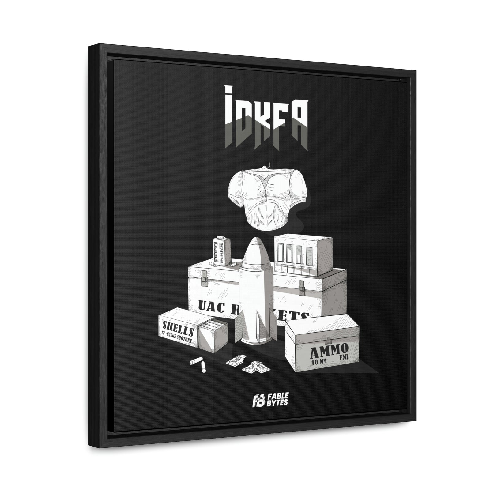 Doom - IDKFA - Framed Canvas