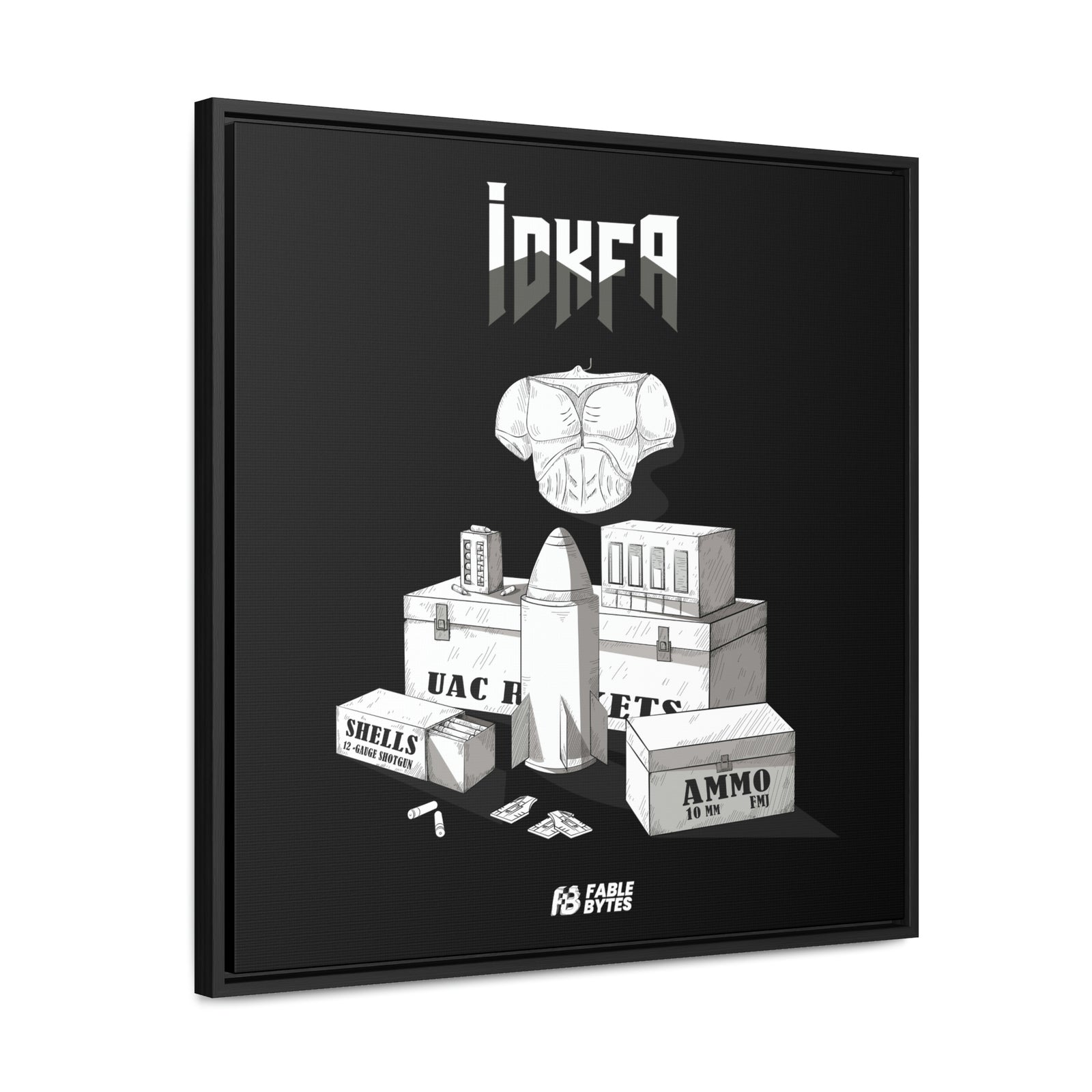 Doom - IDKFA - Framed Canvas