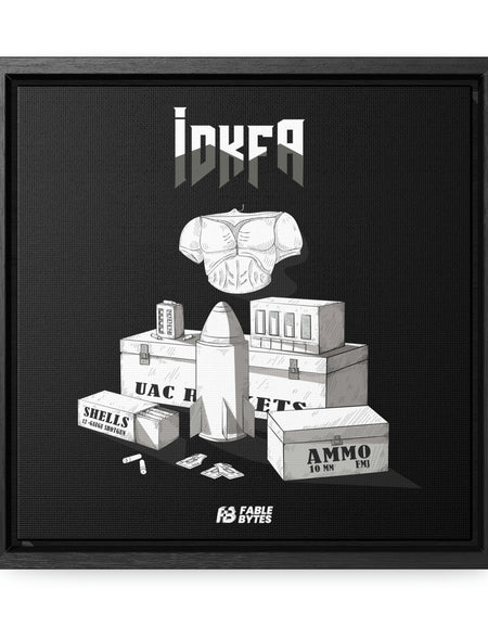 Doom - IDKFA - Framed Canvas