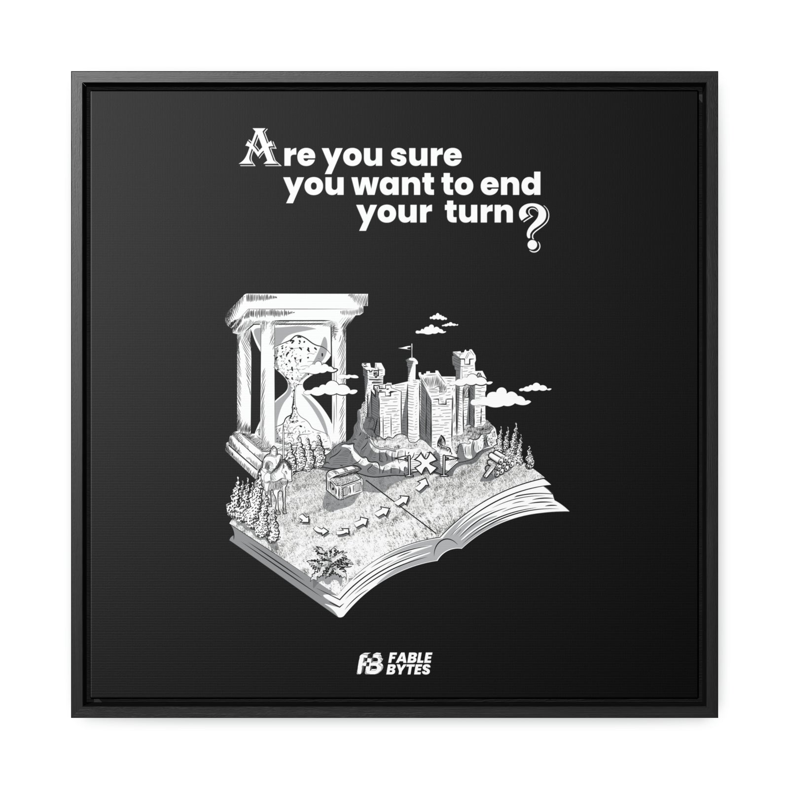 Heroes 3 - End Turn - Framed Canvas