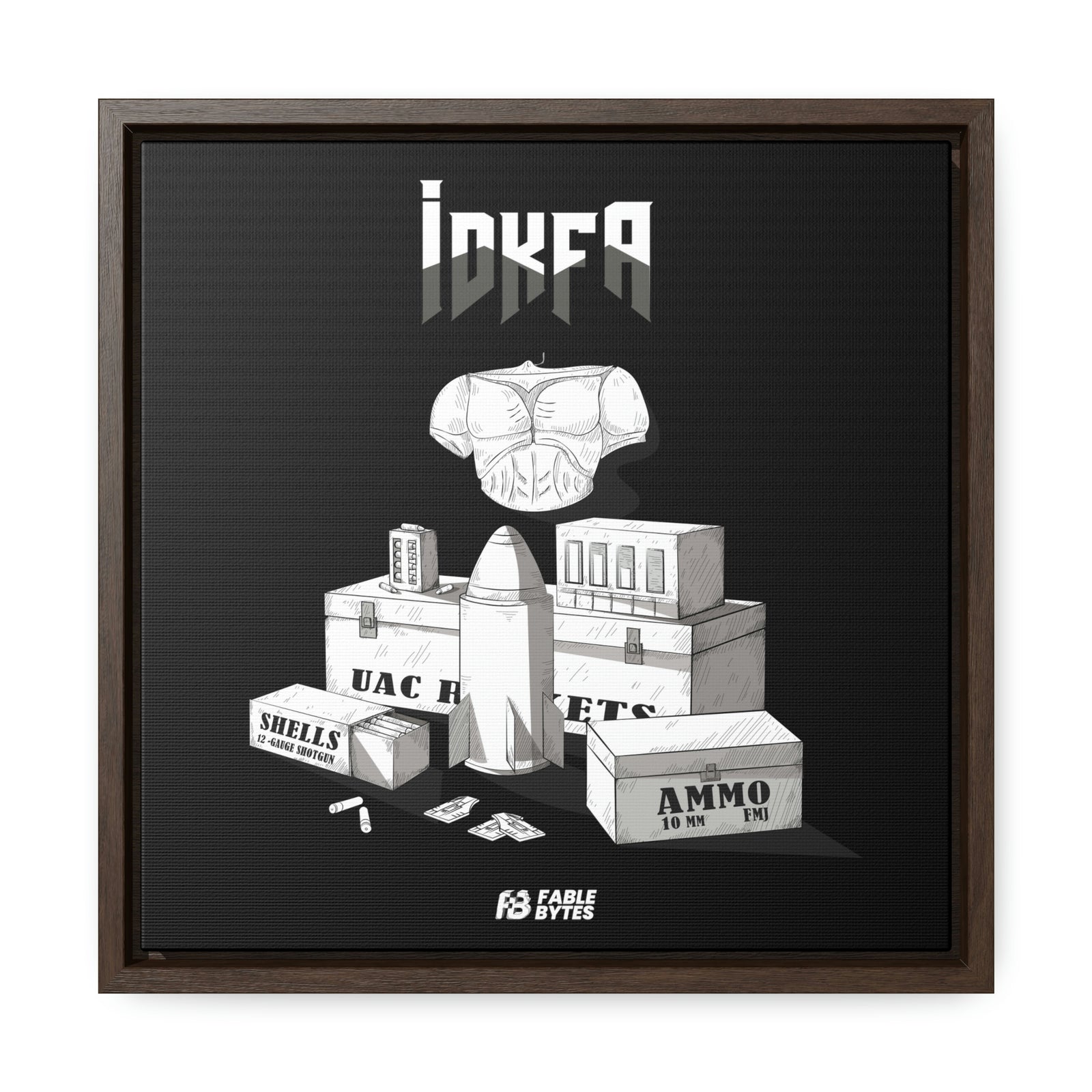 Doom - IDKFA - Framed Canvas