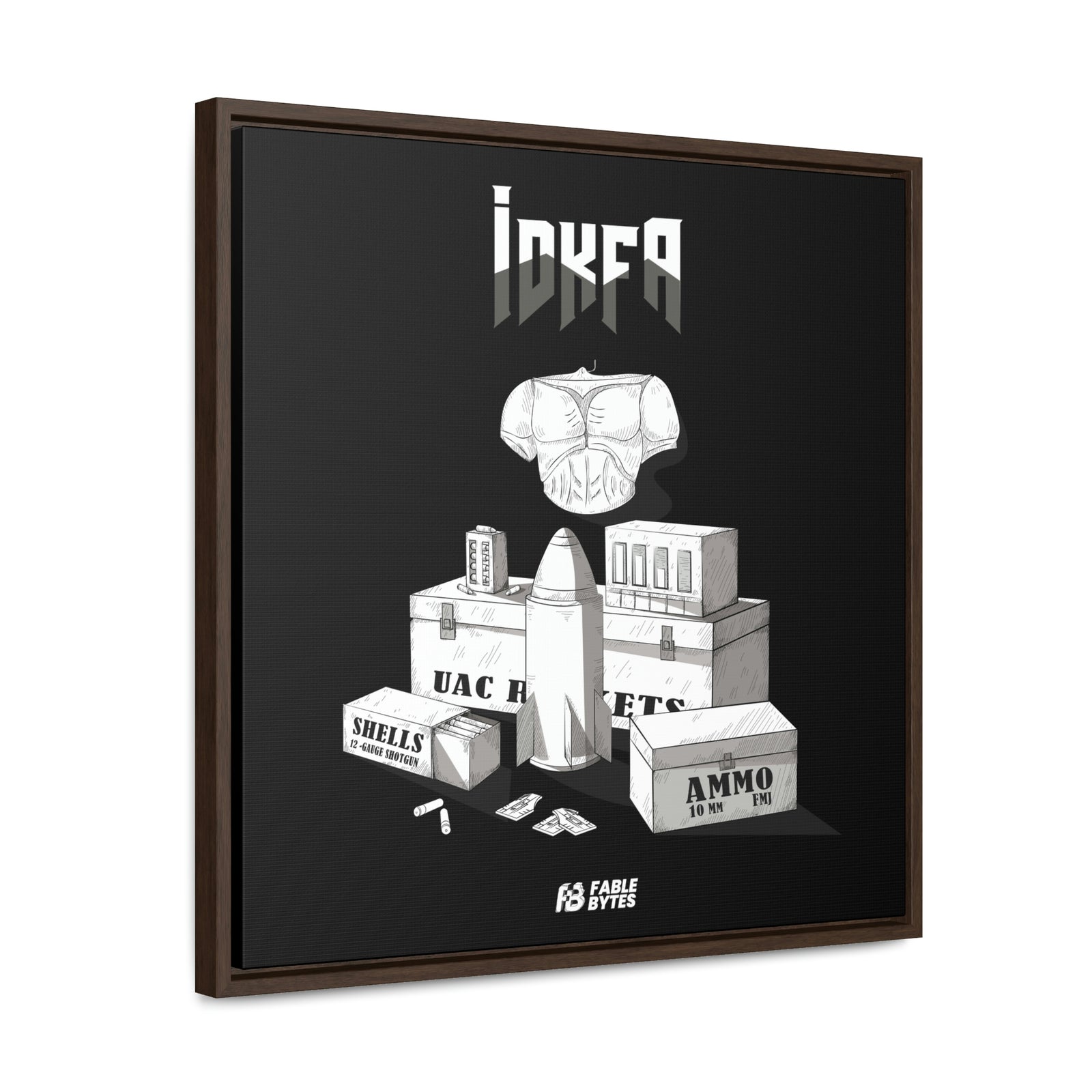 Doom - IDKFA - Framed Canvas