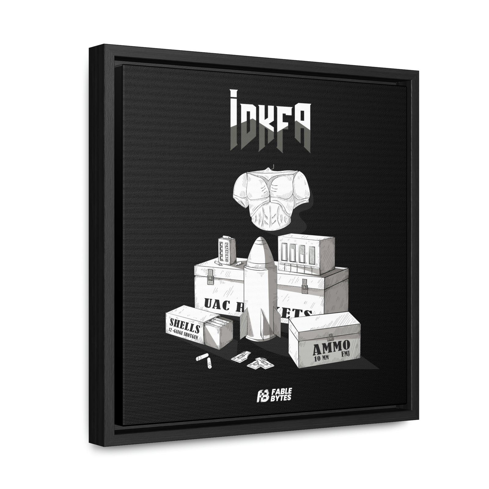 Doom - IDKFA - Framed Canvas