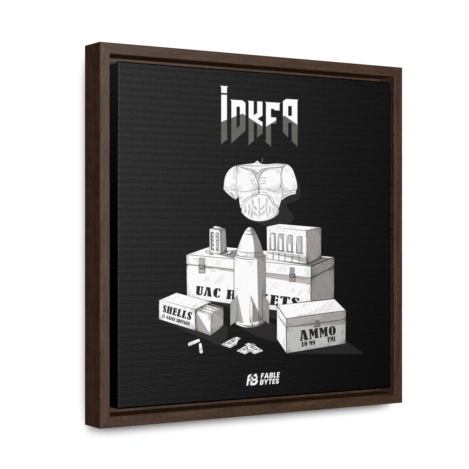 Doom - IDKFA - Framed Canvas