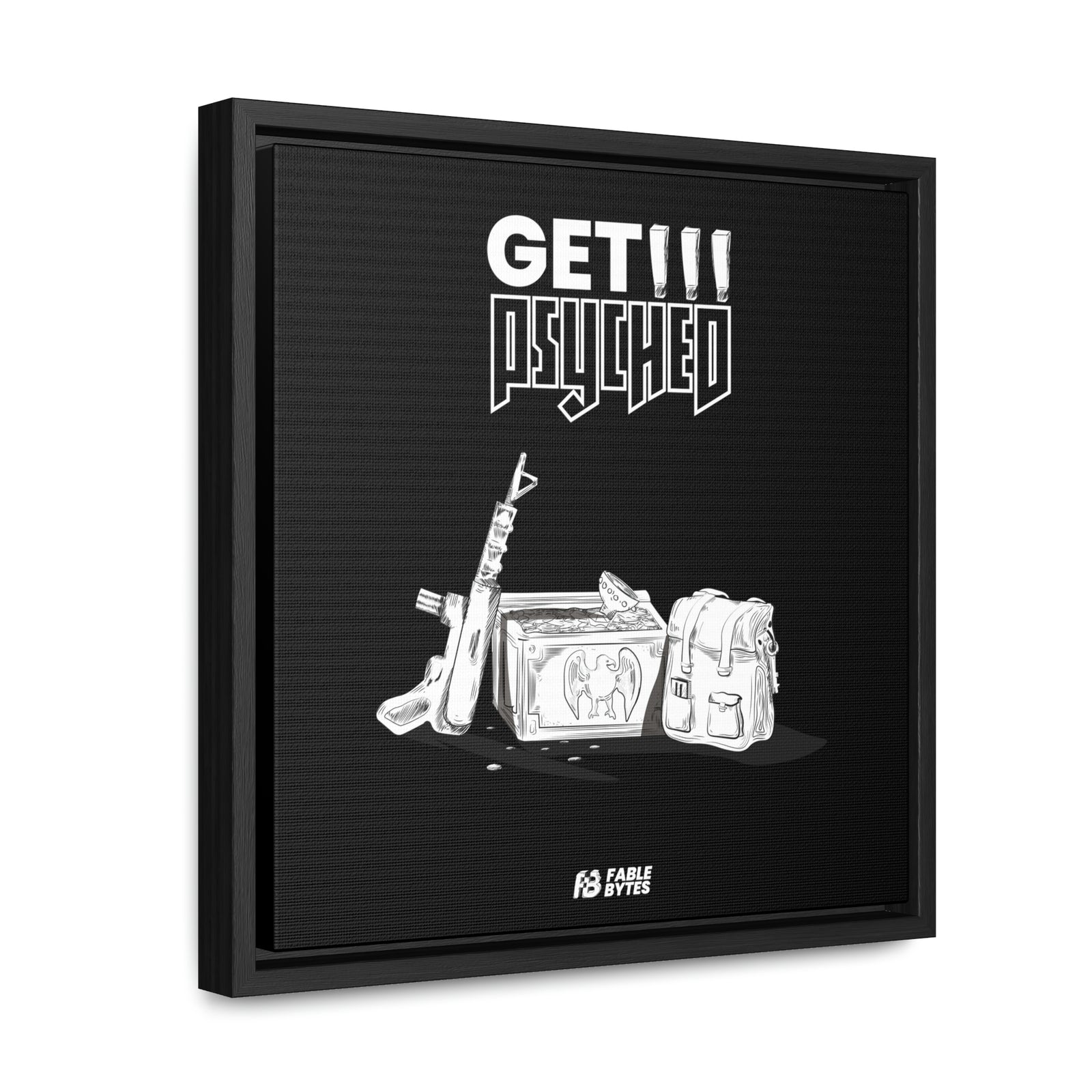 Wolfenstein 3D - Get Psyched - Framed Canvas