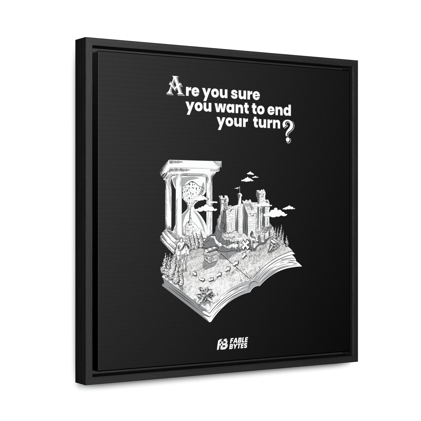 Heroes 3 - End Turn - Framed Canvas